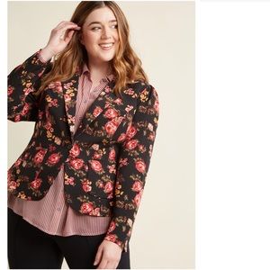 ModCloth Stargazing Splendor Blazer Evening Garden